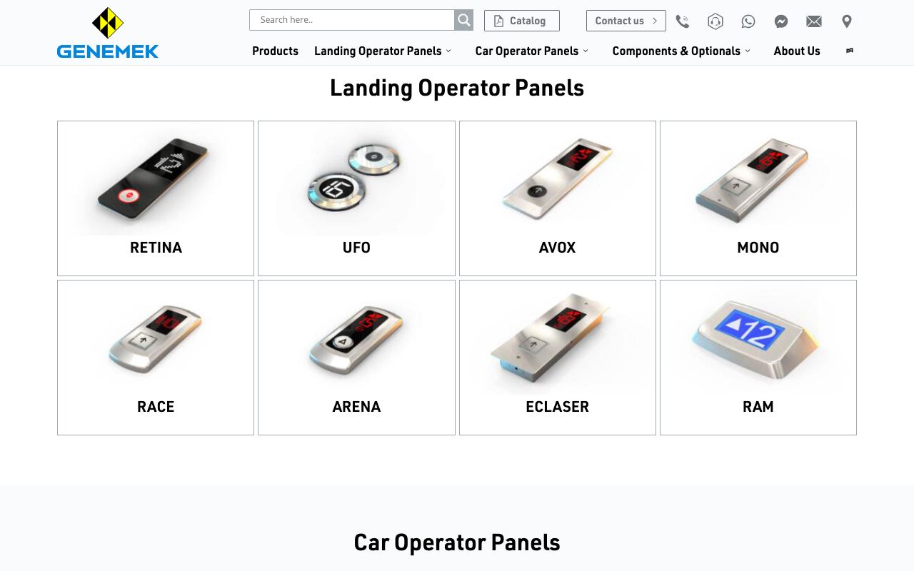 Elevator doors, cabins and control systems