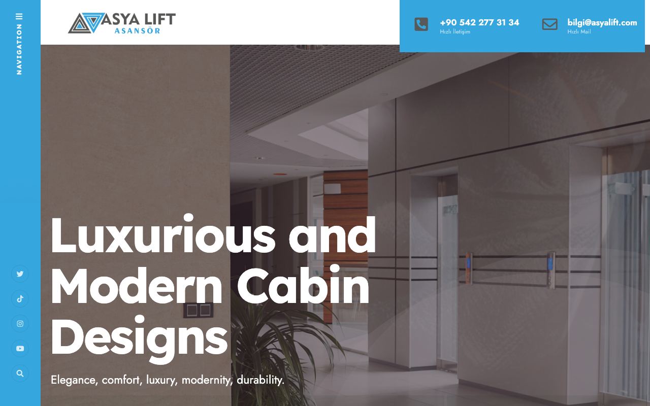 Elevator doors, cabins and control systems