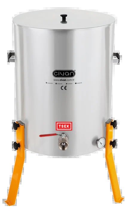 6-Tin Honey Melting and Settling Tank 150 kg 110 L 50063A