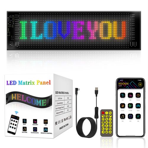 شاشة عرض LED مصفوفية لاصقة على الزجاج بمقاس 20×64