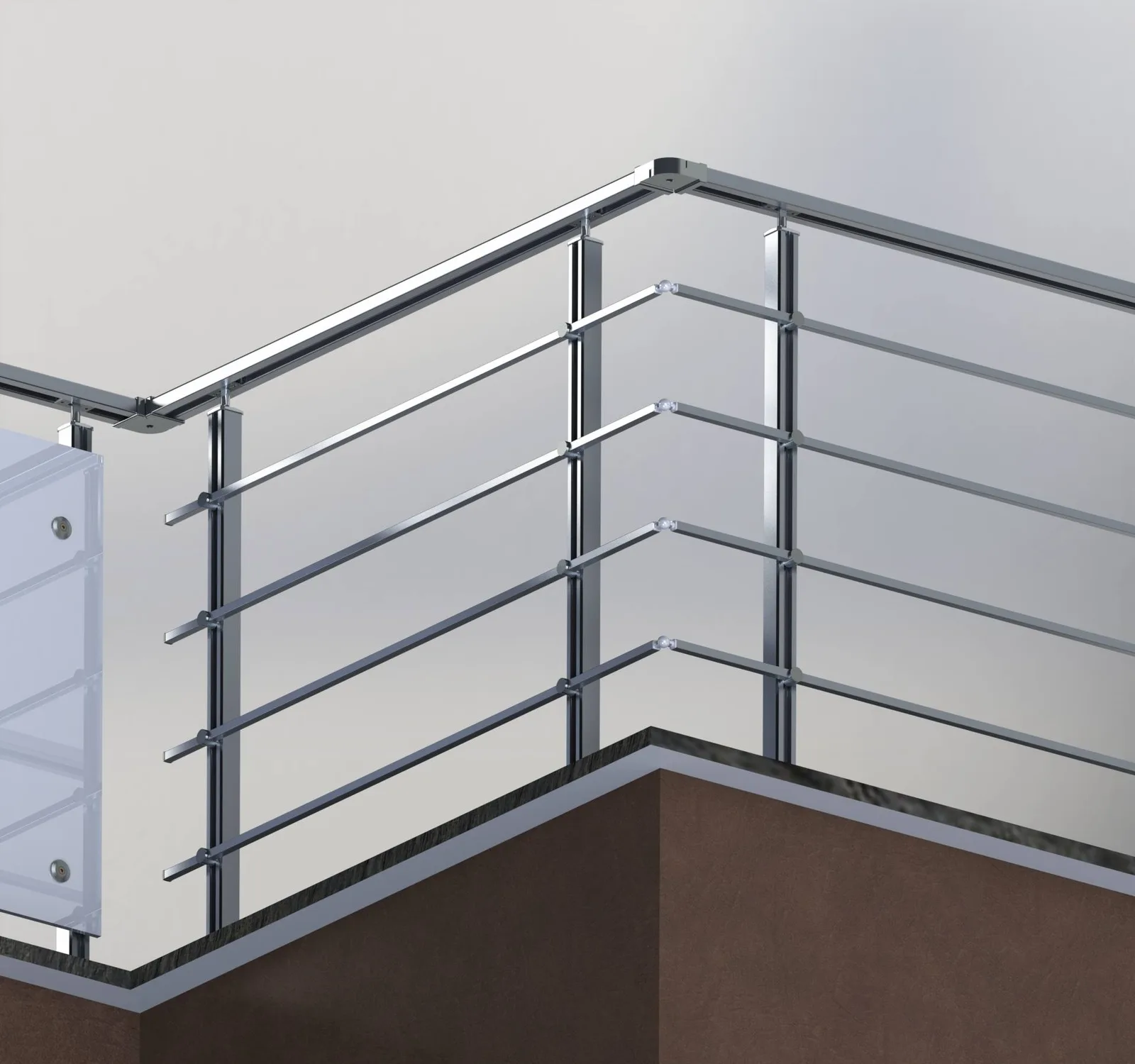 Aluminium handrail and railing system