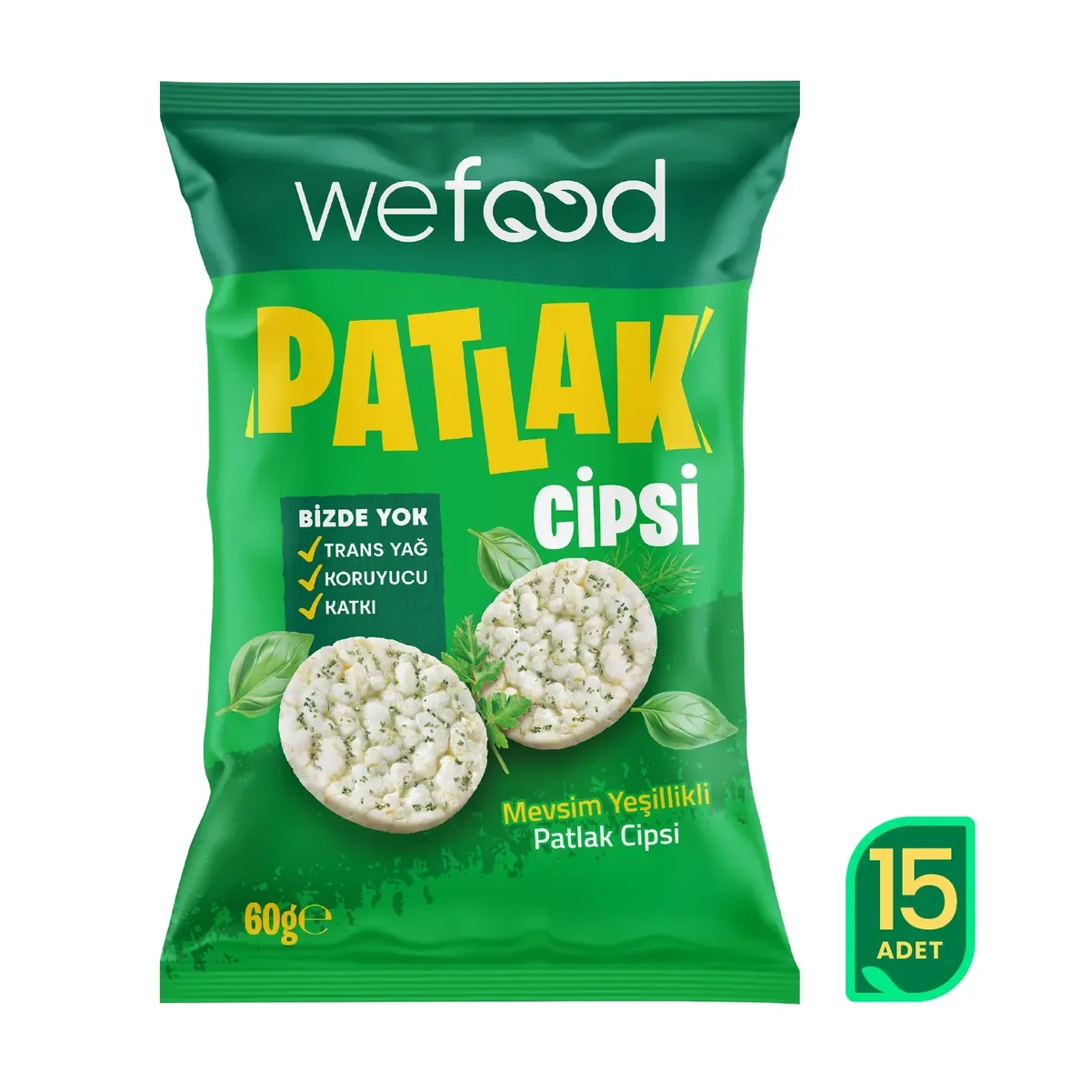 رقائق الحبوب المنفوشة بالأعشاب الموسمية من Wefood 60 غرام (15 عبوة)