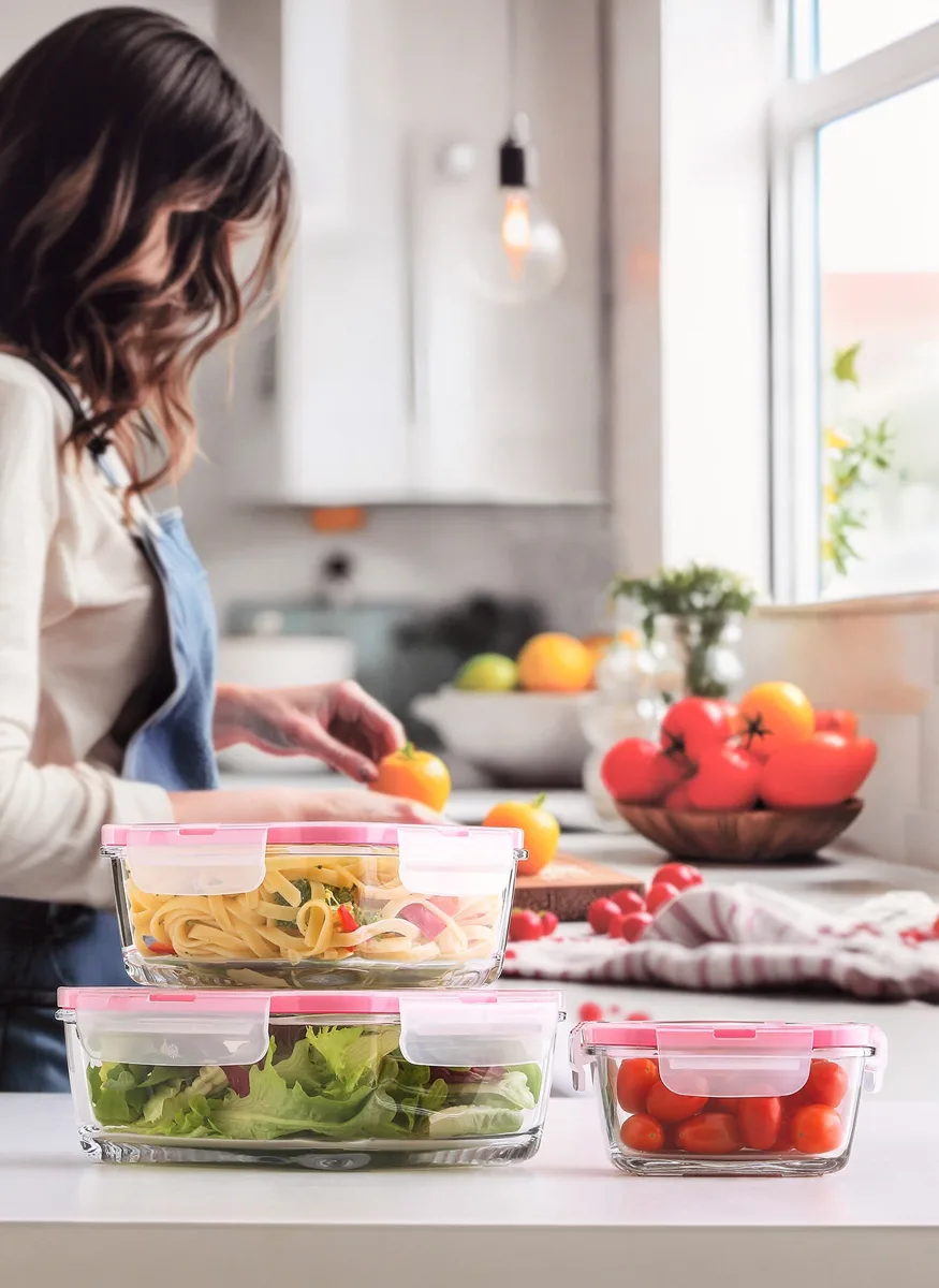 Fresco glass food storage container set (3-piece)