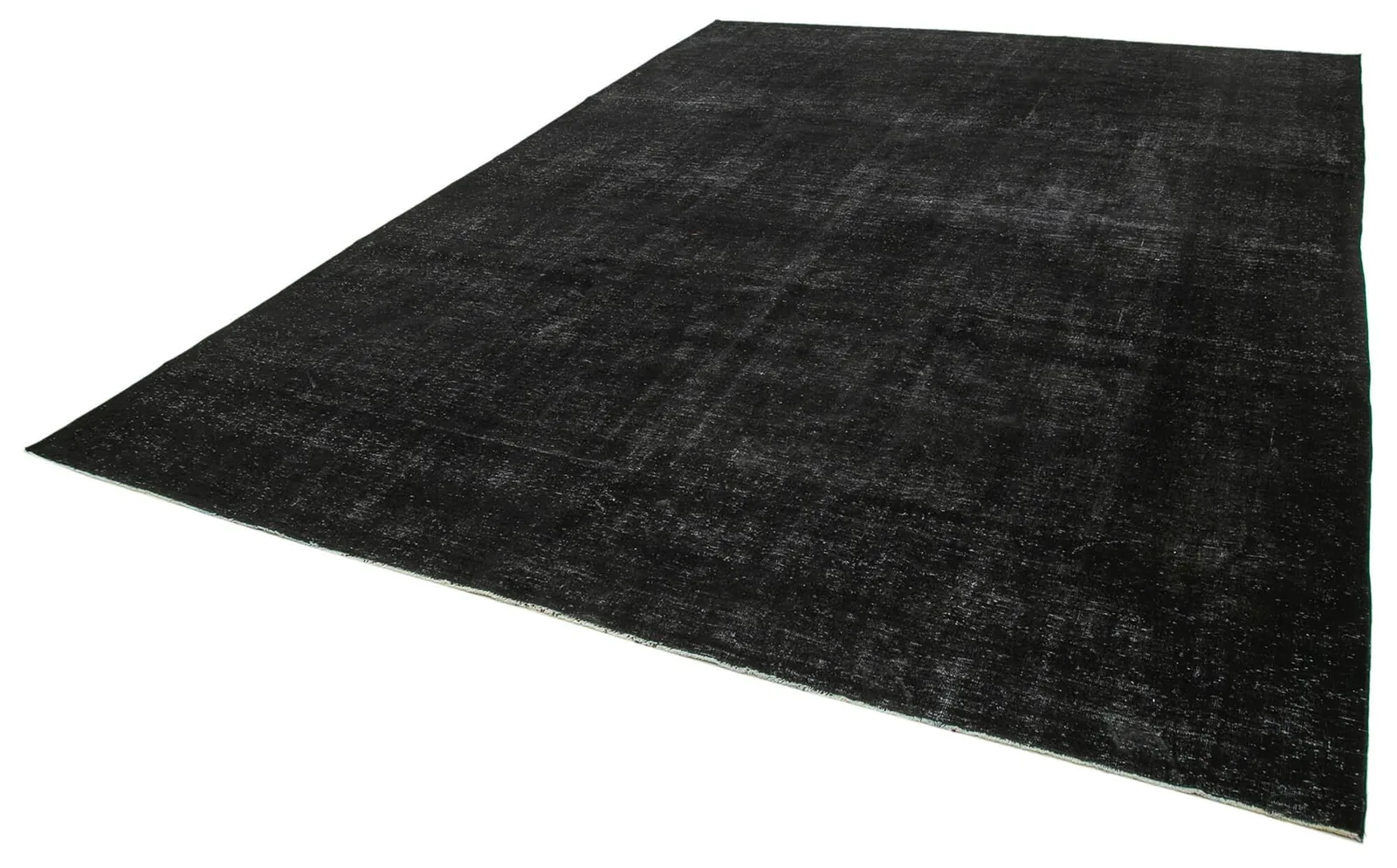 Black Grey Distressed Living Room Rug - Hand-Woven Wool 300x400 cm