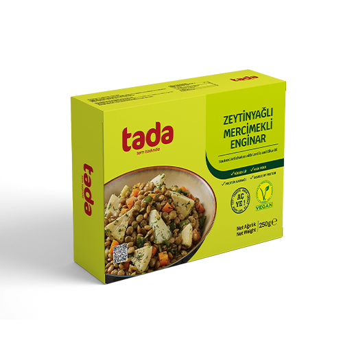 Artichoke with lentils in olive oil tada