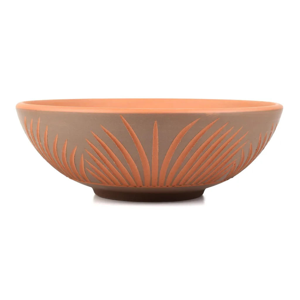 وعاء تراكوتا محفور 25 CM KAZIMA