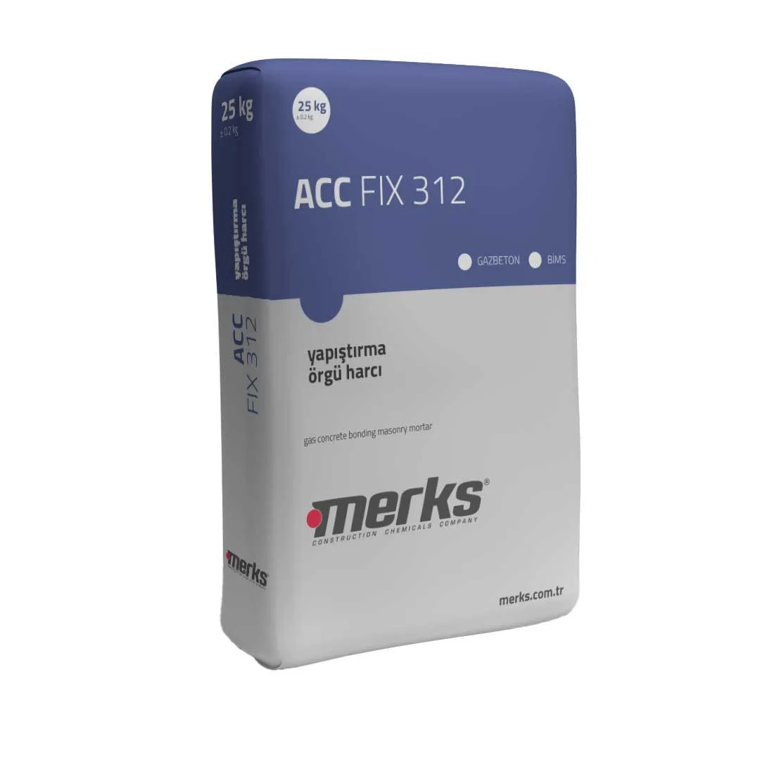 مونة بناء خرسانة خلوية ACC fix 312 Gazbeton