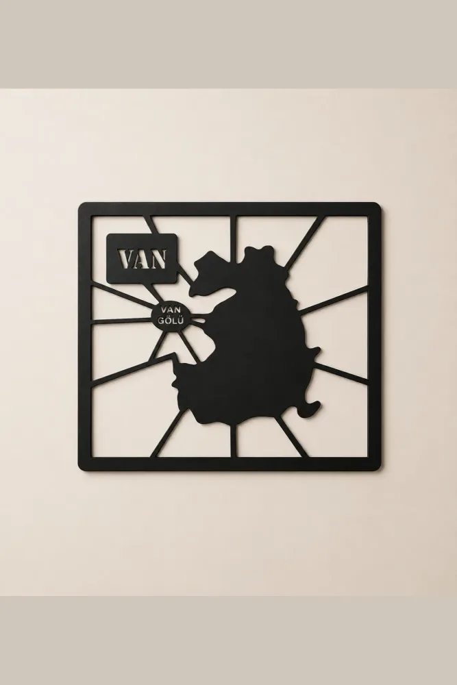 Van Province Map Metal Wall Decor