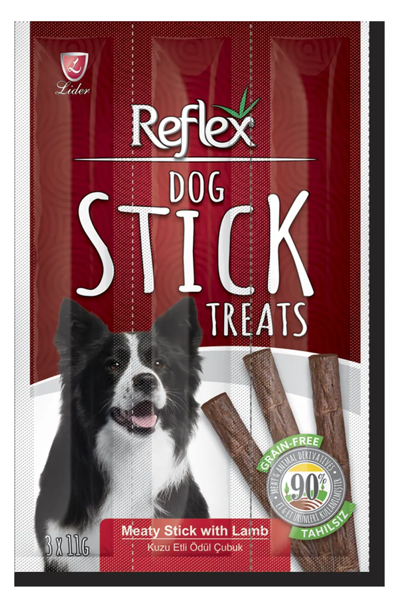 Reflex adult dog sticks treats with lamb