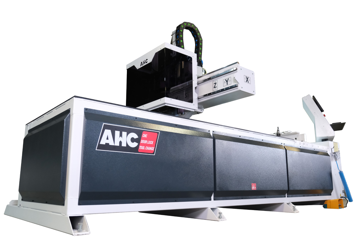 آلة CNC لفتح موضع القفل في الأبواب CNC DOOR LOCK TOOLCHANGE