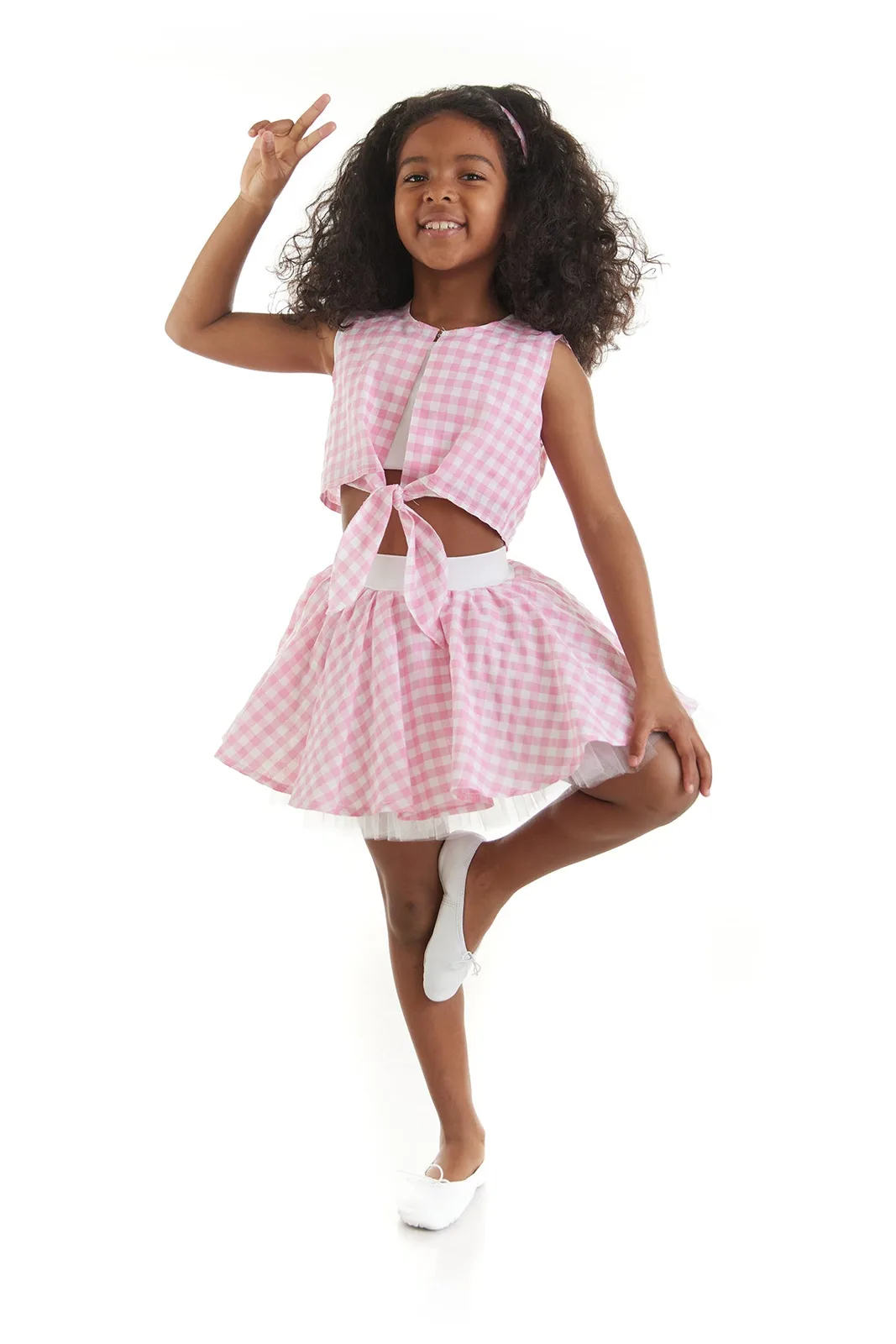 Pink Checkered Set children's outfit