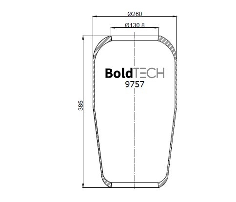 9757 R | BoldTech Premium Brand - Air Springs, Cab and Seat Springs and Lift Springs, Vehicle Coil Air Springs