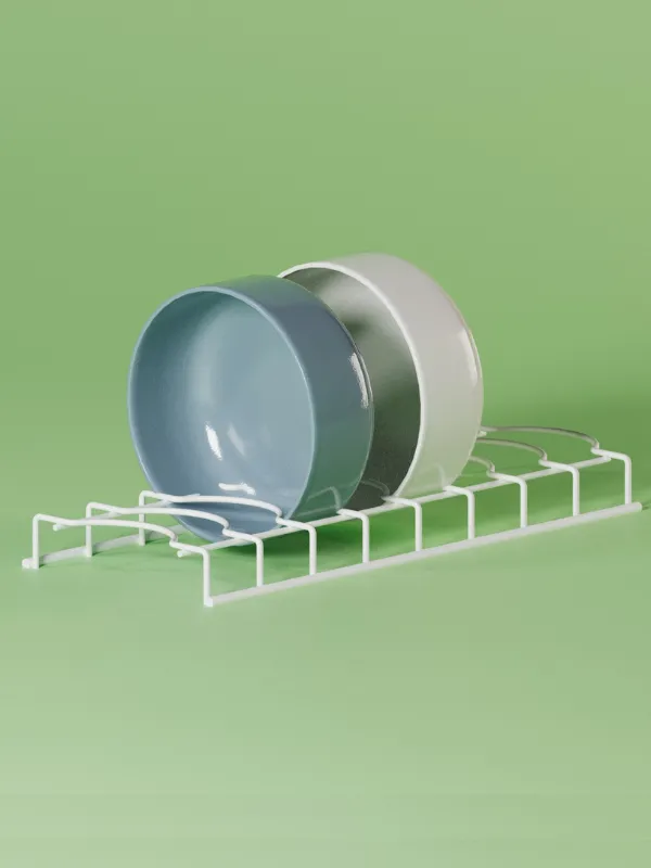 Wide metal plate organizer rack