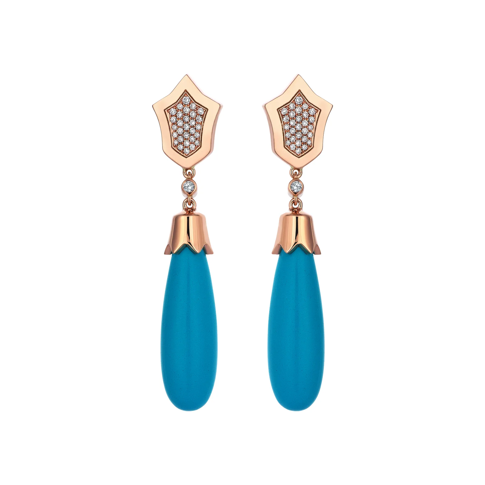 Tulipia rose gold earrings