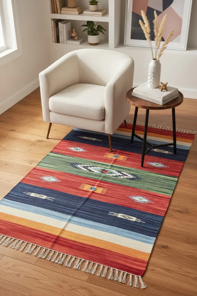 Cotton Hand-Woven Kilim