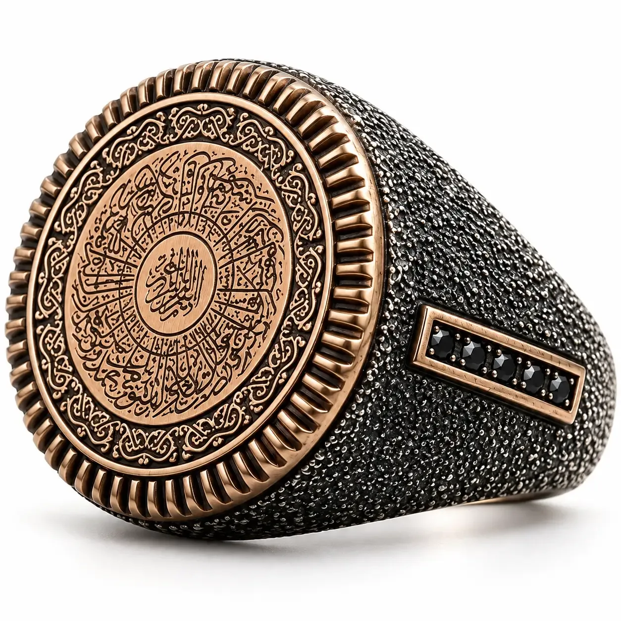 925 silver men's ring with Inshirah inscription