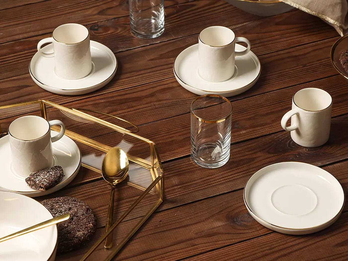 Porland Illusion gold coffee set for 4 85 cc