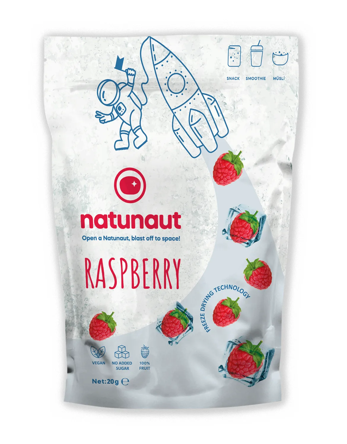 Natunaut freeze-dried raspberry
