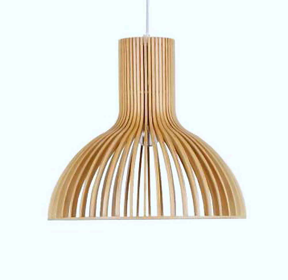 Bent Plywood Pendant Light (D230*220H, E27 60W)