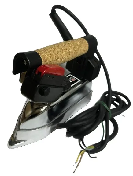 Imported Hand-Held Steam Iron with Narrow Base and Cork Handle