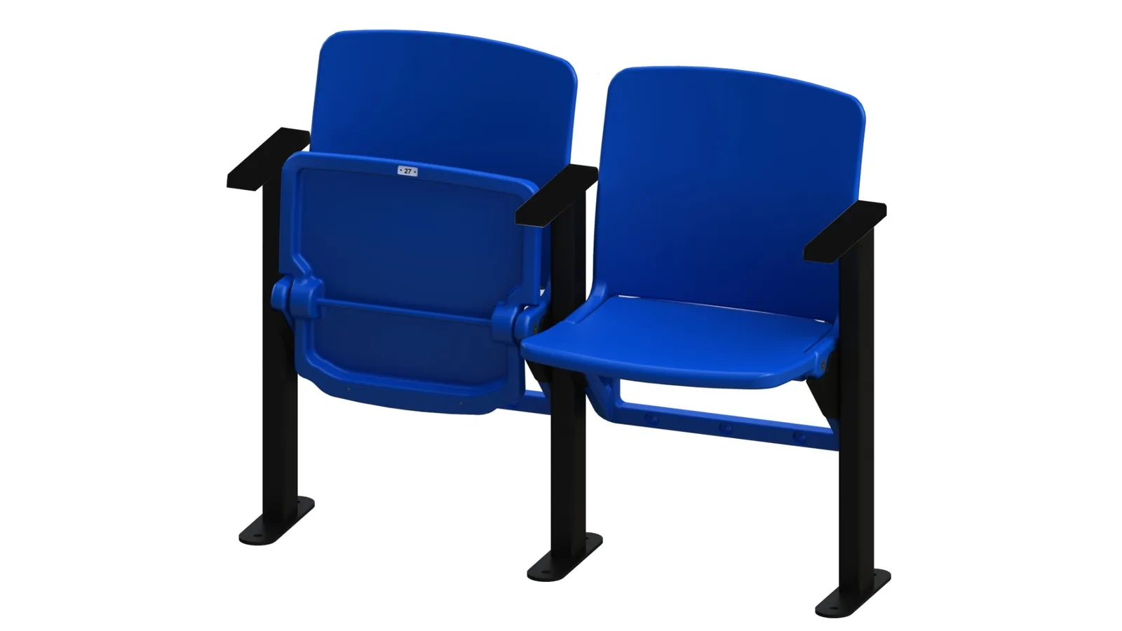 OMEGA 202 Floor-Mounted Stadium Seat with Armrests
