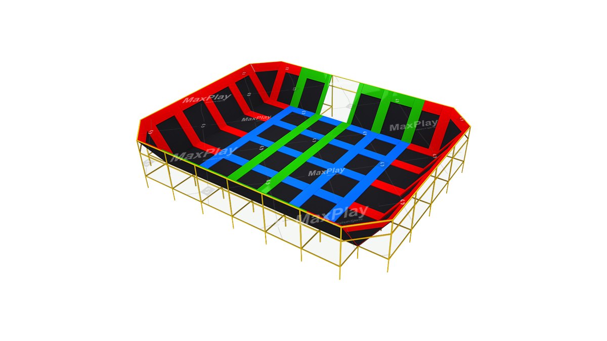 20m x 16m x 4h Olympic Trampoline Park