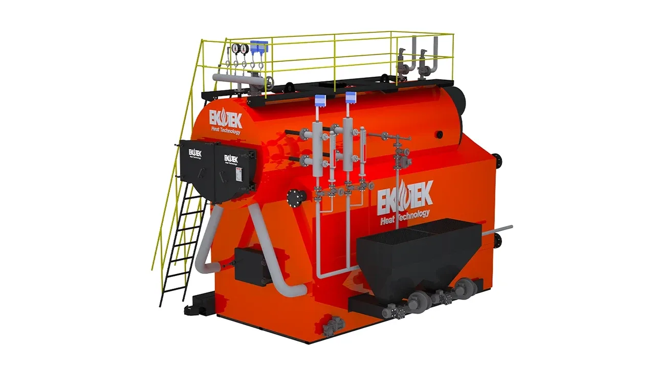 Hibrit solid-fuel steam boiler