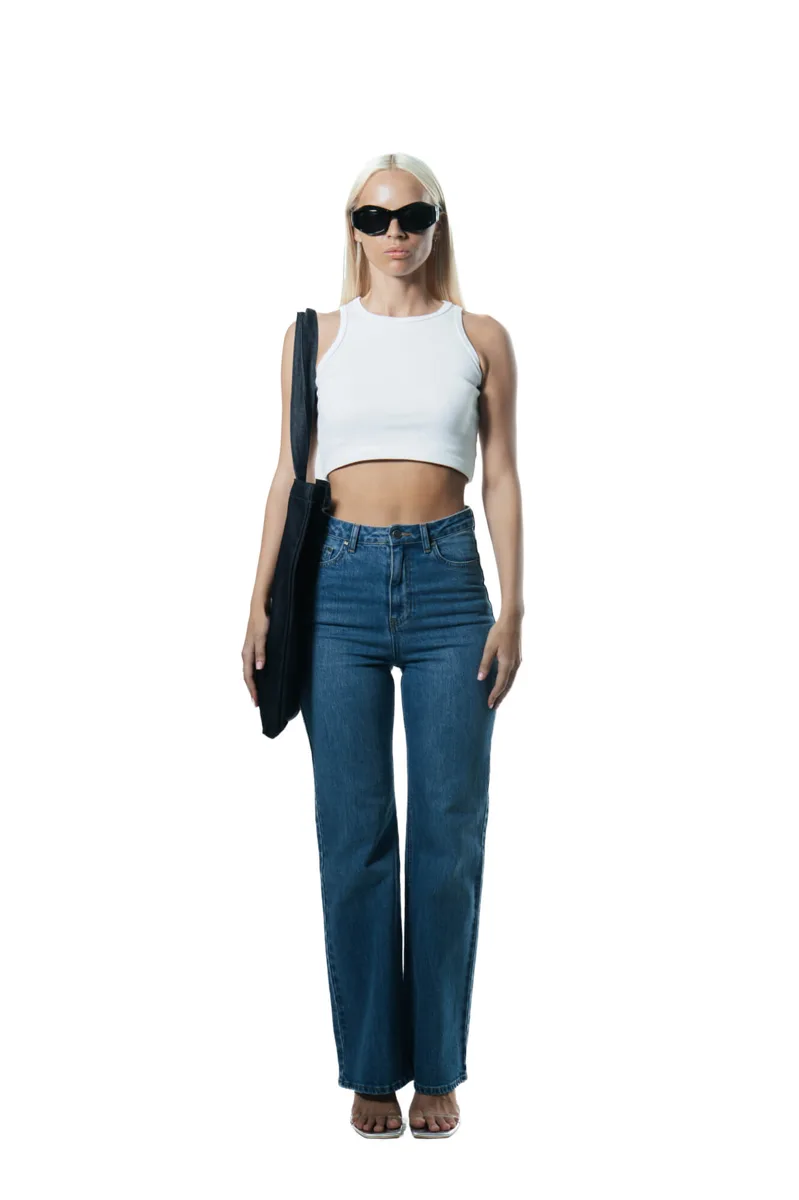 True blue straight jeans