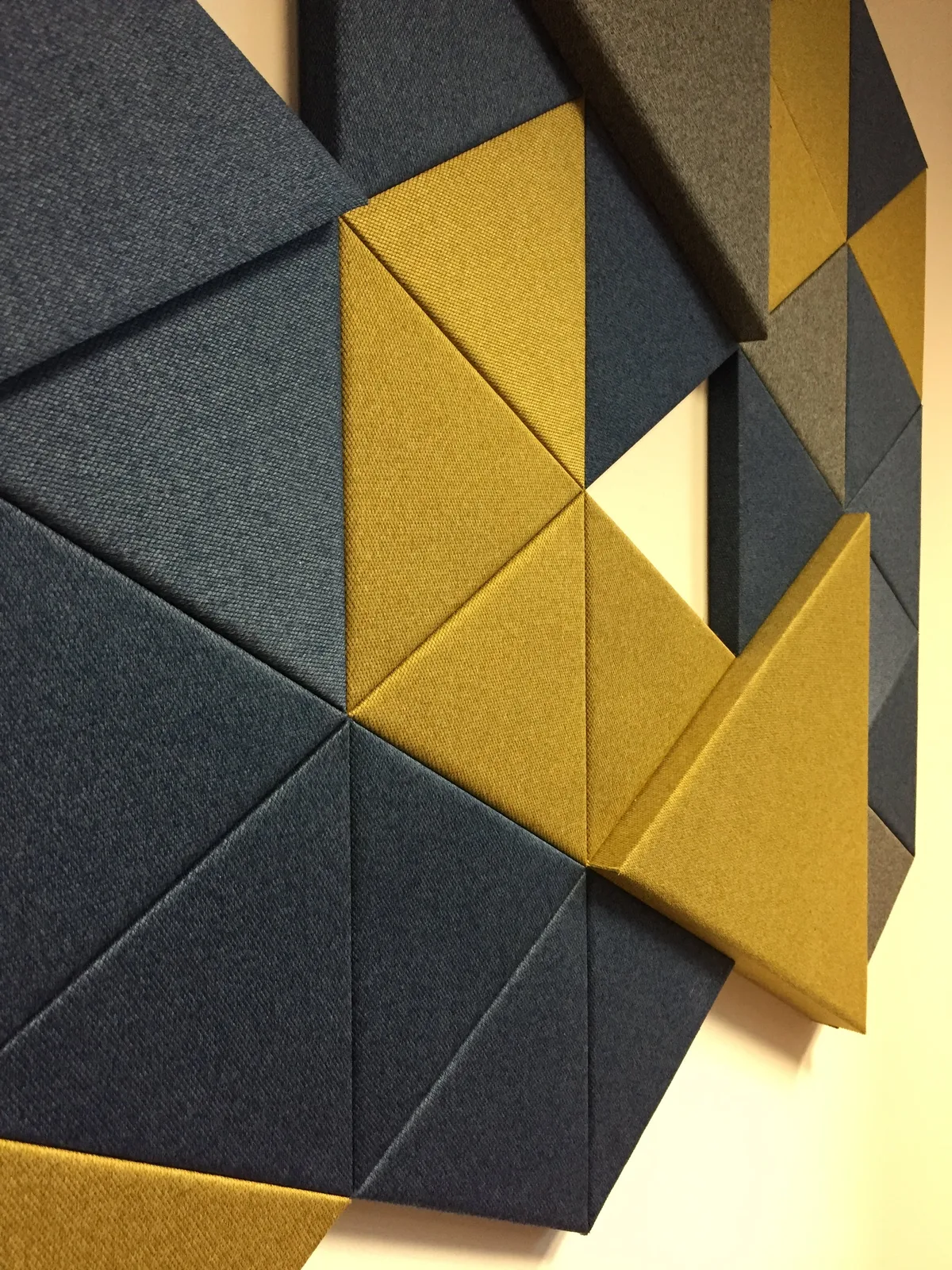 Geometric acoustic fabric panel