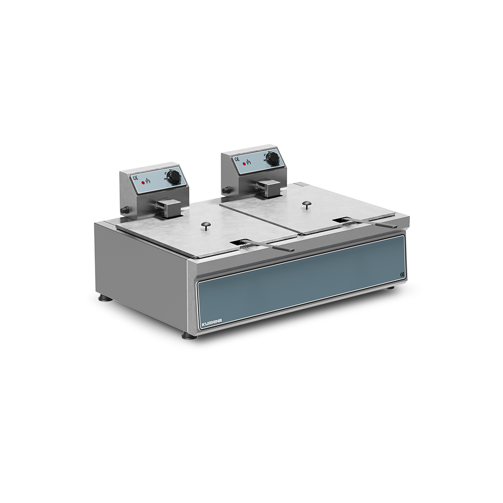 Kuzhine KZ.FEH.88 Twin-Tank Electric Fryer, 8 + 8 L