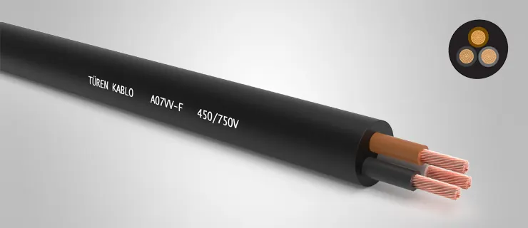 الكابلات الغاطسة المستديرة A07VV-F (450/750 فولت)