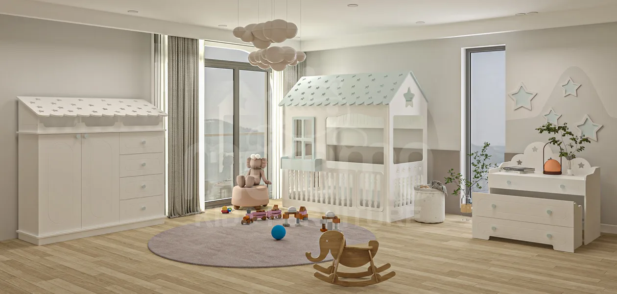 Star blue kids room set