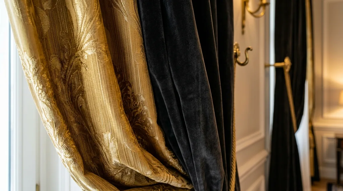 Inherently flame-retardant blackout fabric