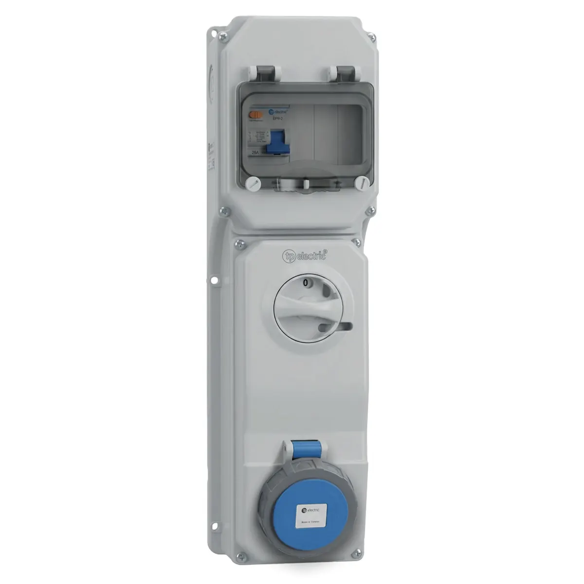 Wall Mount Switched Interlocked Socket With Residual Current (3425-470-0600-RCCB)