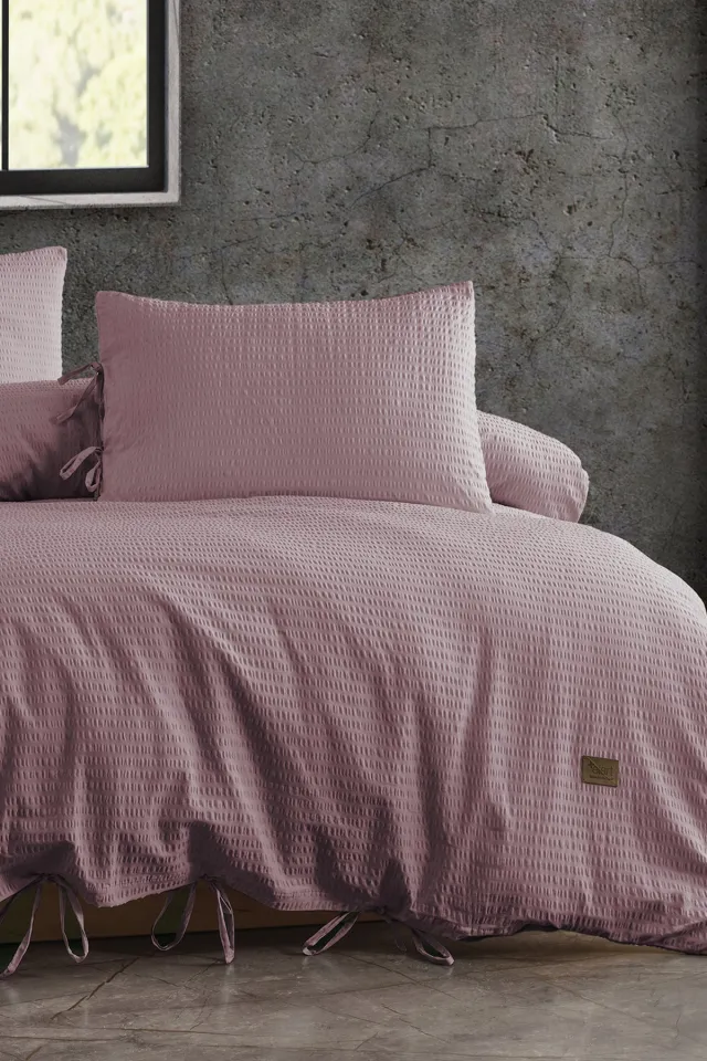 Elart Cool Pillowcase 100% Cotton Embossed 2 Pieces (50x70 cm) Dusty Rose