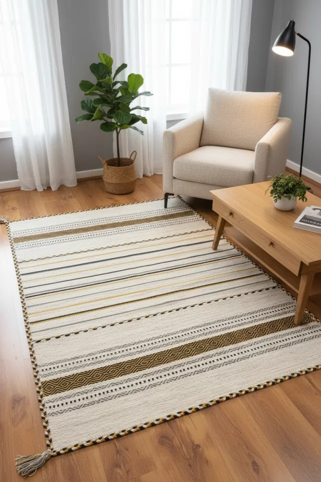 Scandinavian Kilim 03 Ivory