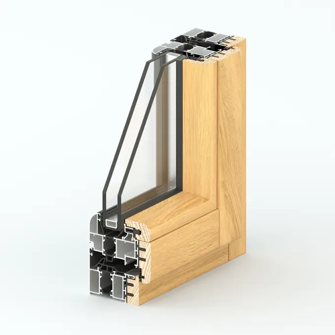 Aluminium-wood windows and doors Thermo 80