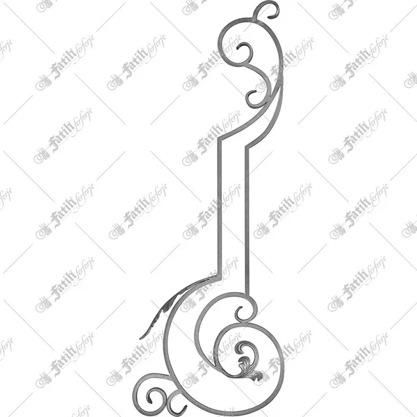 Wrought-iron stair starter 19725-j