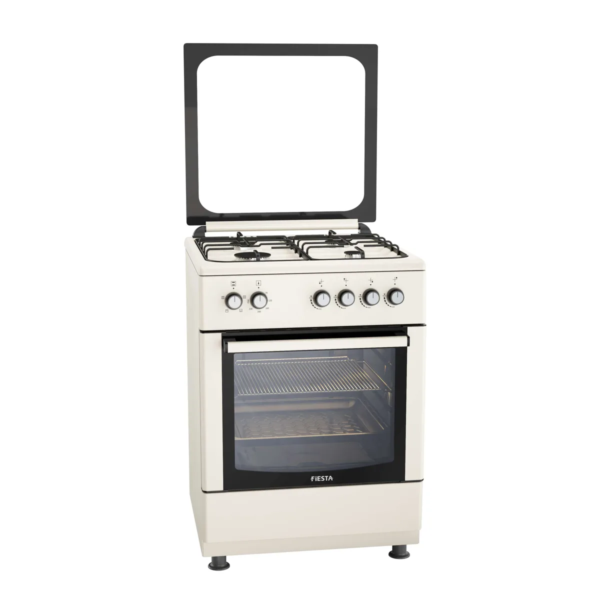 طباخ غاز قائم 60×60 بأربع شعلات طراز FO 66G4 C