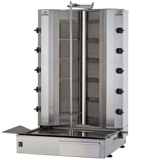 Estrade V-Shaped Gas Doner Grill with Bottom Motor