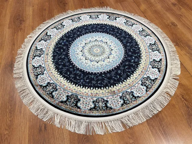سجادة بامبو دائرية Quality Carpet 39867F كحلي