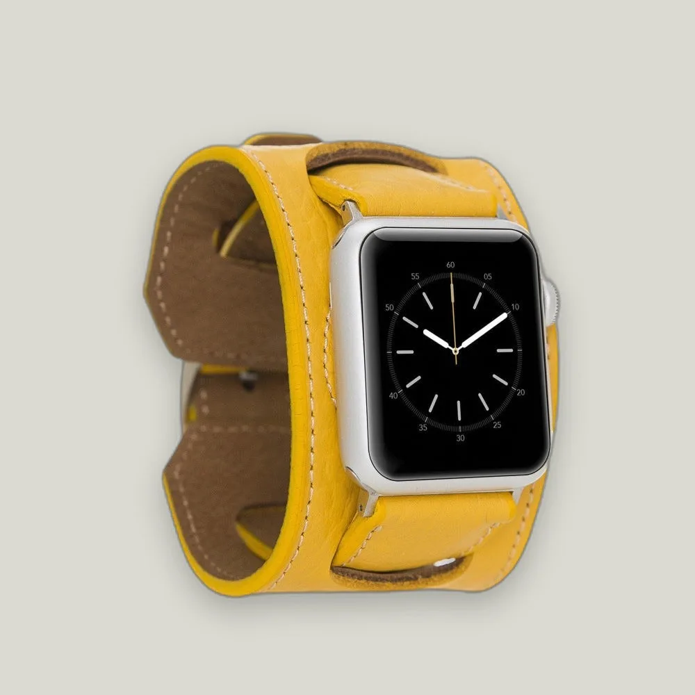 Cuff leather Apple Watch strap
