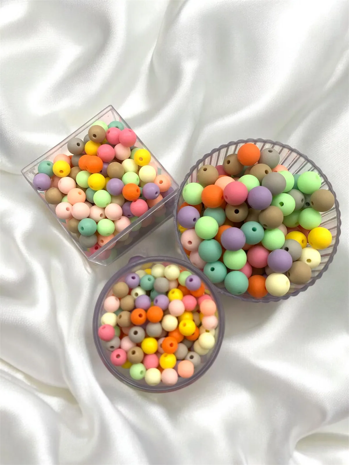 Pastel Colored Beads 100 GR