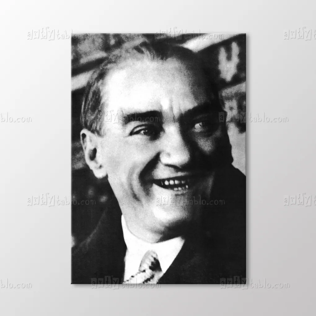 Ataturk smiling canvas wall art