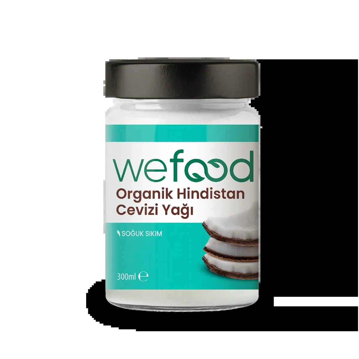 زيت جوز الهند العضوي من Wefood 300 مل (معصور على البارد)
