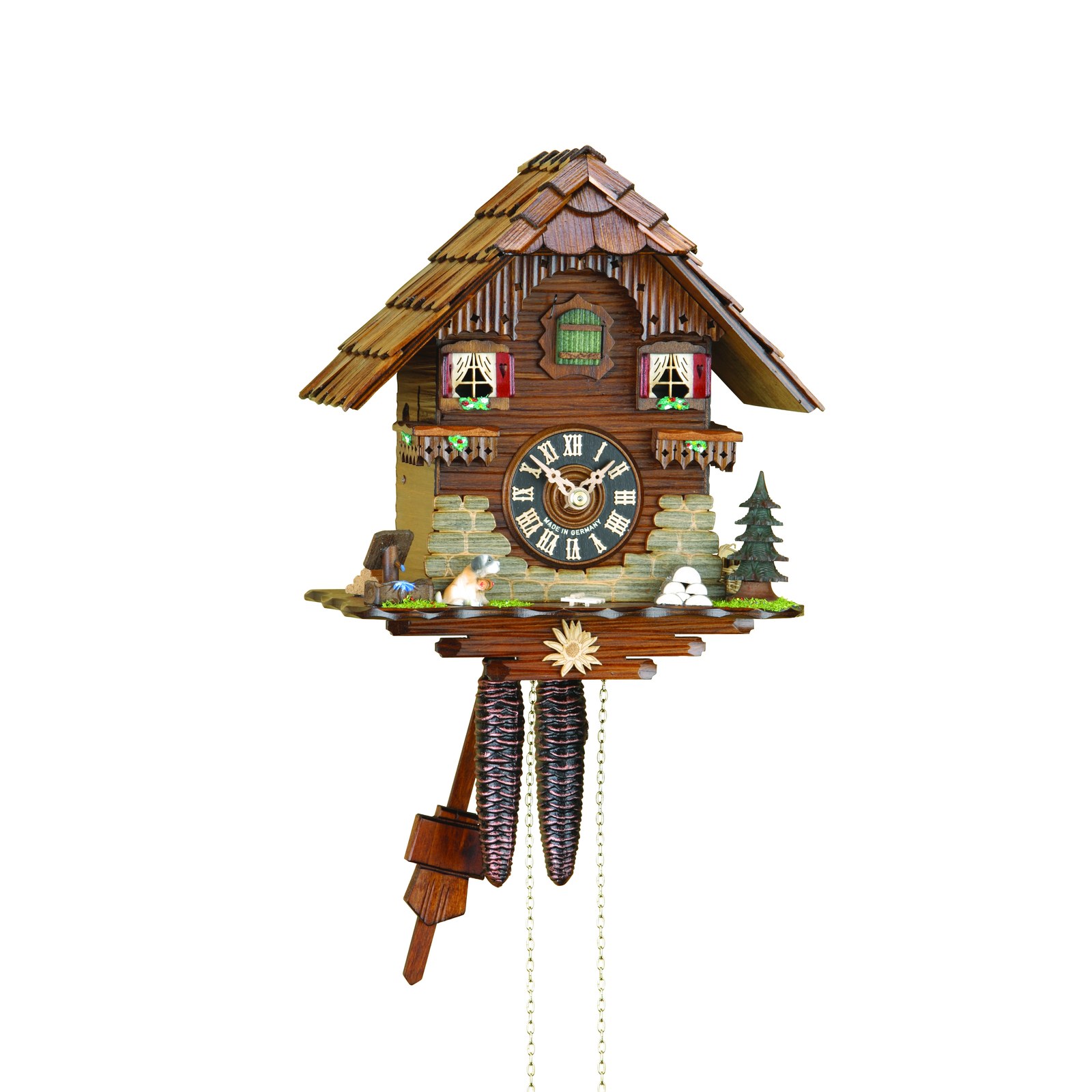 Cuckoo Clock, One-Day Movement, Chalet Style, 27 cm