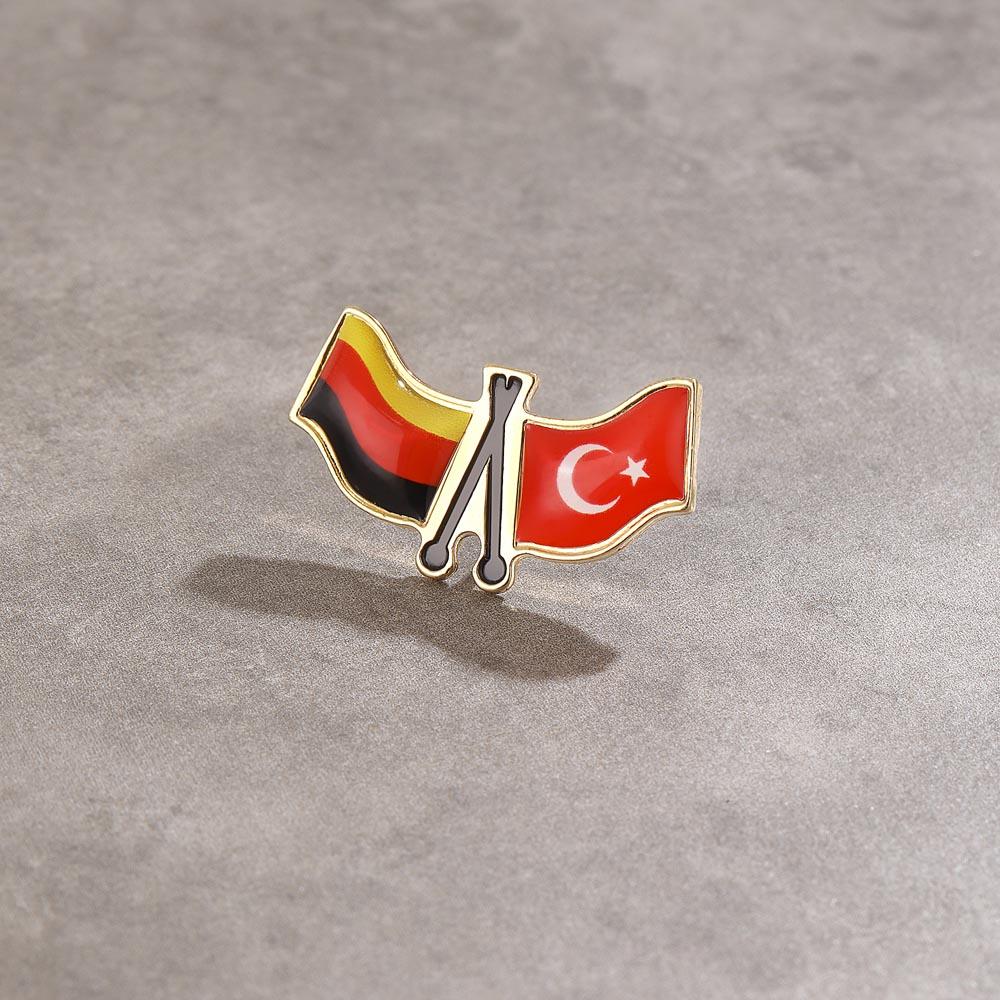 MN-AN-7214 - دبوس ياقة معدني بالمينا | Özen Promosyon