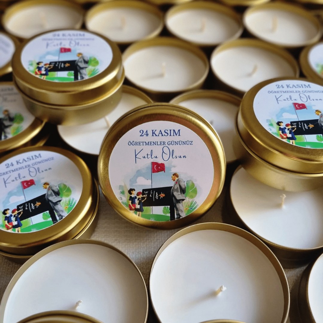 Teacher's Day Themed Metal Box Candle
