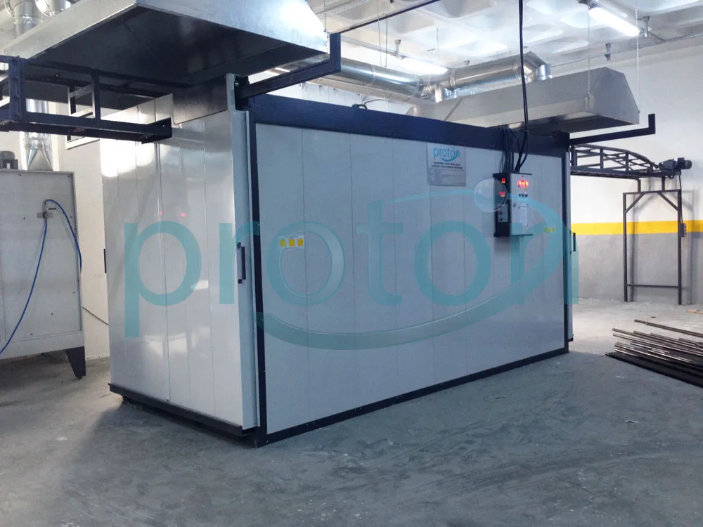 Overhead pallet conveyor oven HALFLINE