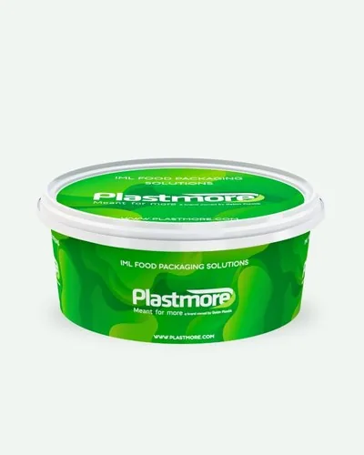 1250 ml (42 oz) Round IML Food Container with Lid
